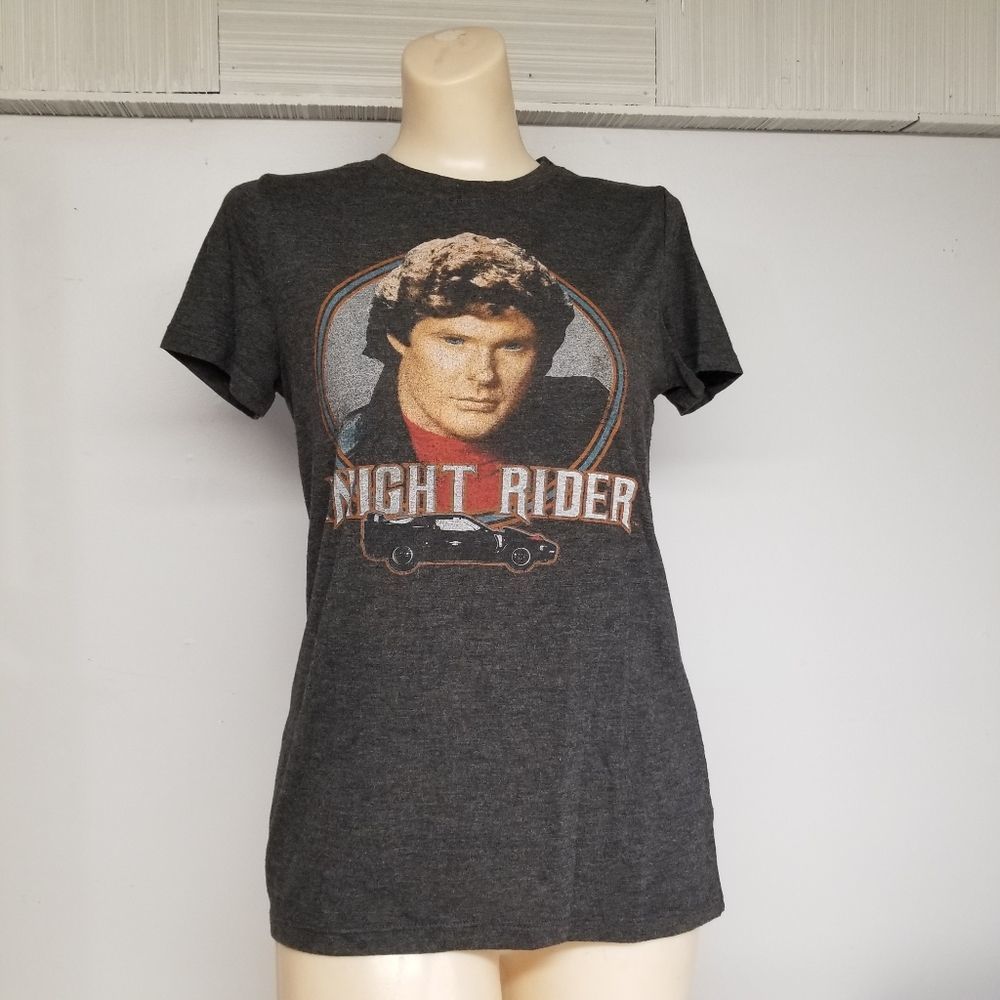 Knight rider tee t-shirt black medium M 80s mike night TV